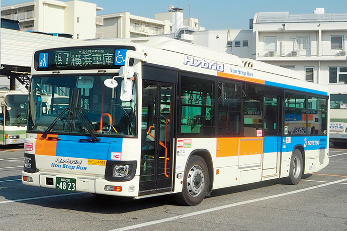 バリアフリーのバス