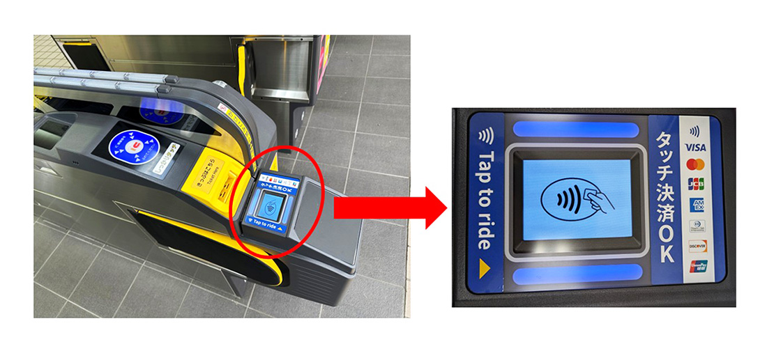 タッチ決済対応の自動改札